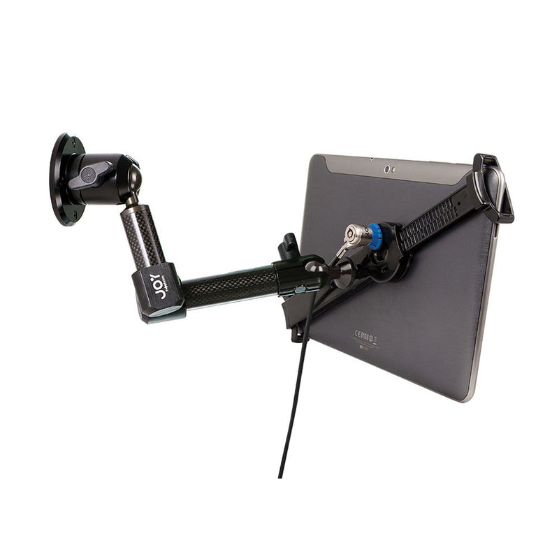 The Joy Factory LockDown Universal Wall/Cabinet Carbon Fiber Mount with Key Lock for 7.0-10.1" Tablets