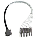 Pro Co Sound Multitrack Recording Cable D-Sub DB25 to 8x TRS Stereo Phone Male 3'
