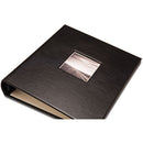 Print File Gallery Leather Presentation C-Series Album with Window (Black, 9 x 8")