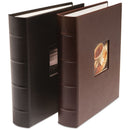 Print File Gallery Leather Presentation C-Series Album with Window (Mocha, 9 x 8")