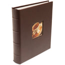 Print File Gallery Leather Presentation C-Series Album with Window (Mocha, 9 x 8")