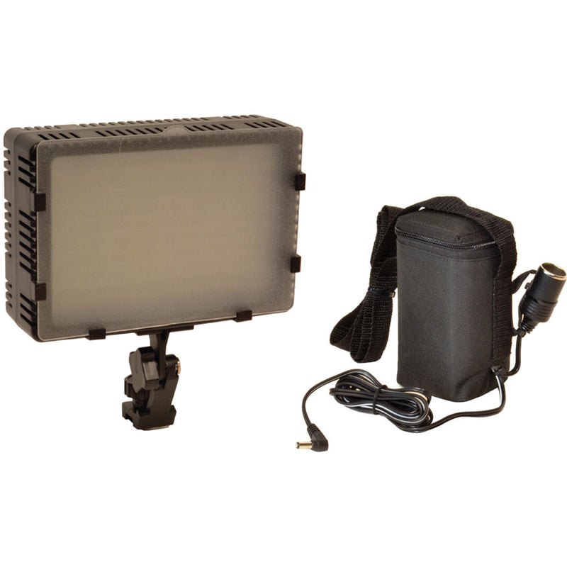 Bescor FP-180B Bi-Color Dimmable On-Camera Light and Battery Kit