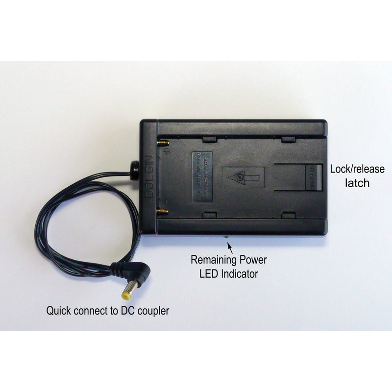 Dolgin Engineering Power Plate Battery Adapter for Sony NP-F970