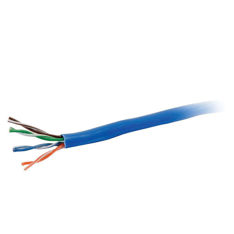 C2G CAT5e Bulk Unshielded Ethernet Network Cable with Solid Conductors (Blue, 500')