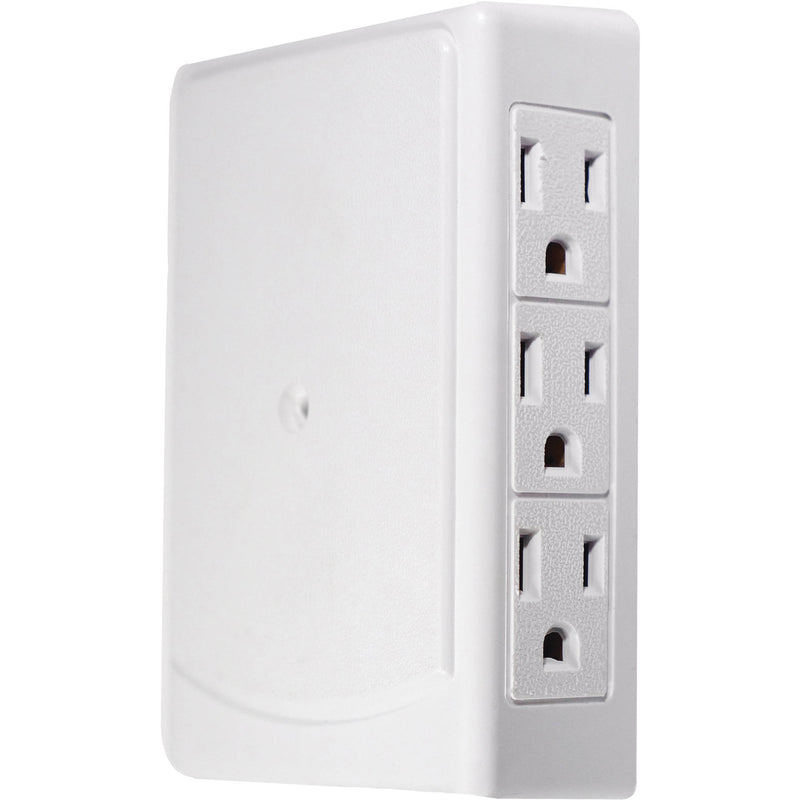 GoGreen Power 6-Outlet Side-Mount Wall Tap Adapter (White)