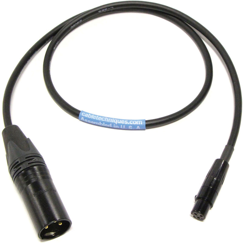 Cable Techniques CT-PLR3X-18K TA3F to XLR-3M Balanced Lectrosonics LR Receiver Cable (18")