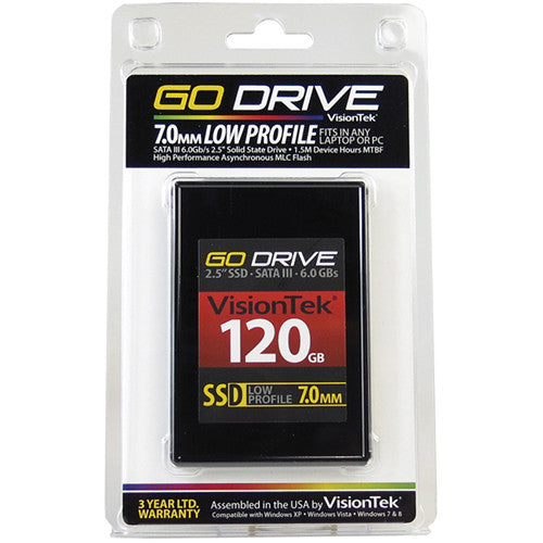 VisionTek Go Drive Low Profile 7mm SSD (120GB)