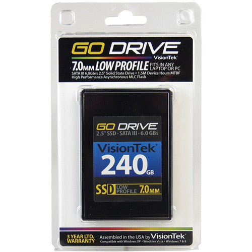 VisionTek Go Drive Low Profile 7mm SSD (240GB)