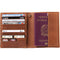 Barber Shop Fringe Leather Passport and Memory Card Holder (Brown)