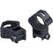 Weaver Six Hole Picatinny Rings for 34mm Maintubes (Low, Matte Black)