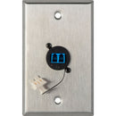 My Custom Shop 1-Gang Stainless Steel Wall Plate with One Duplex LC Singlemode Fiber Optic Connector
