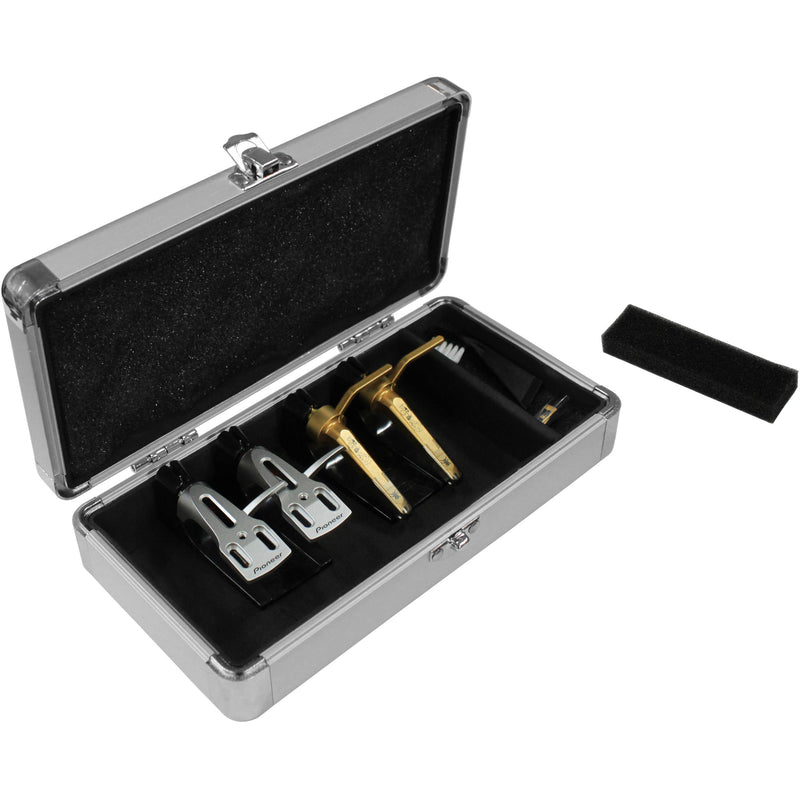 Odyssey Krom Pro2 Cartridge Case - For Four Turntable Cartridges (Silver Diamond)