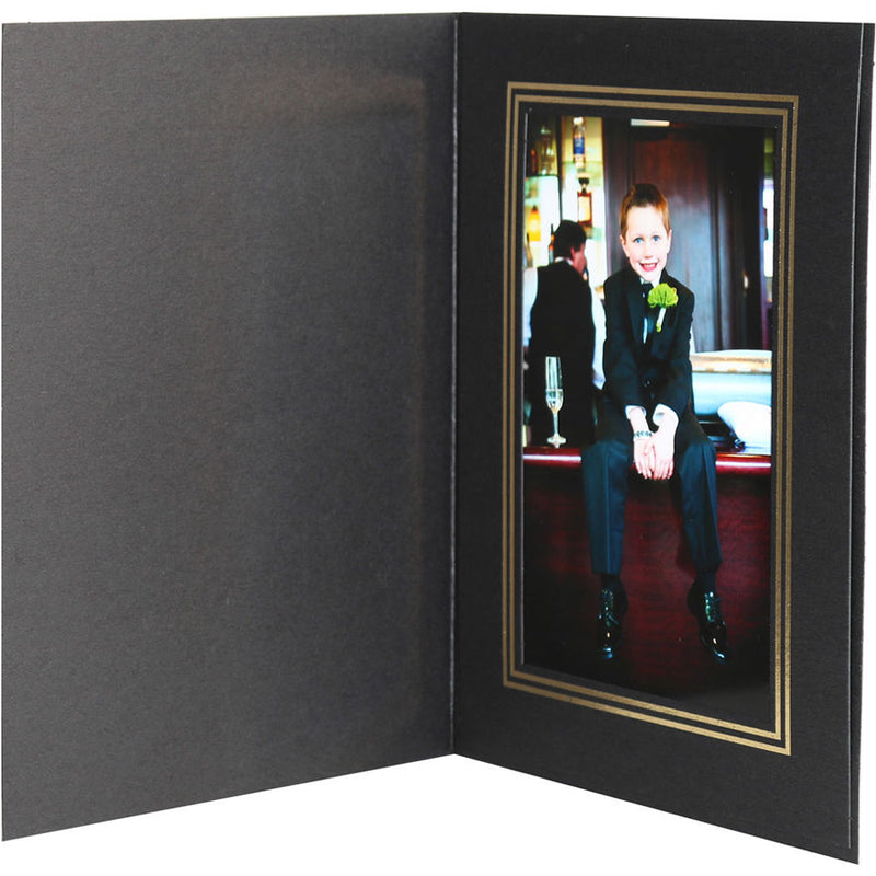National Photo Folders Premier Photo Folder (4 x 6", 25-Pack, Black)