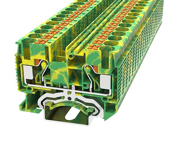 MULTICOMP PRO MP012895 DIN Rail Mount Terminal Block, 2 Ways, 20 AWG, 8 AWG, 10 mm&sup2;, Push In
