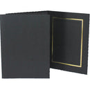 Collector's Gallery Classic Black Folder with Gold Foil Window Border (Vertical 8 x 10" Print, 25-Pack)