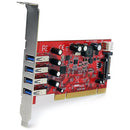 StarTech Four-Port SuperSpeed USB 3.0 PCI Card with SATA/SP4 Power
