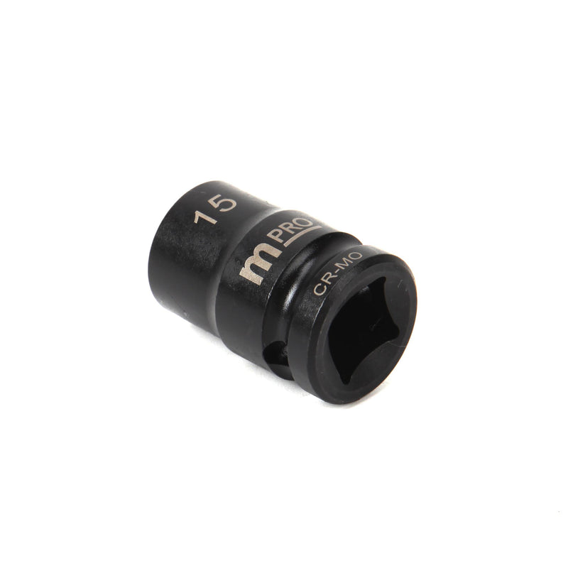 MULTICOMP PRO MP12-CRMO15 Socket, Hex, 15 mm x 38 mm, 1/2" Drive Size, Chromium Molybdenum Steel, DIN3121, Auto Repair