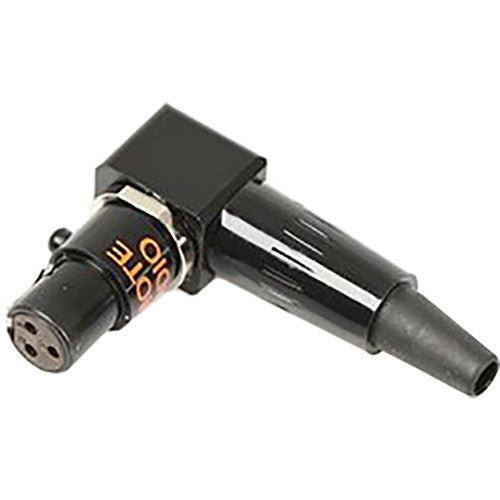 Remote Audio TA3F-RA-B 3-Pin Female Mini-XLR Connector (Right-Angle Connector, Black)