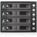 iStarUSA Three 5.25" to Four 3.5/2.5" SAS SATA 6Gbps HDD SSD Hot-Swap Rack with Key Lock