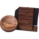 Artisan Obscura Soft Shutter Release & Hot Shoe Cover Set (Large Concave, Threaded, Walnut Wood)