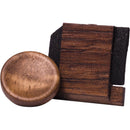 Artisan Obscura Soft Shutter Release & Hot Shoe Cover Set (Small Concave, Threaded, Walnut Wood)