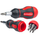 Platinum Tools 8-in-1 Ratcheted Stubby Screwdriver with 30-Piece Security Bit Set