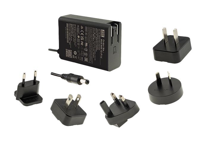 MEAN WELL NGE90I15-P1J AC/DC Power Supply, ITE, Industrial, Household, Medical, 1 Output, 82.5 W, 15 V, 5.5 A