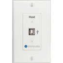 Digitalinx USB 2.0 Over Hi-Speed Twisted Pair Extender Wall Plate Host (330')
