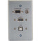 C2G RapidRun HDMI Single-Gang Wall Plate Transmitter with VGA, Stereo Audio & USB Pass-Through (Aluminum)