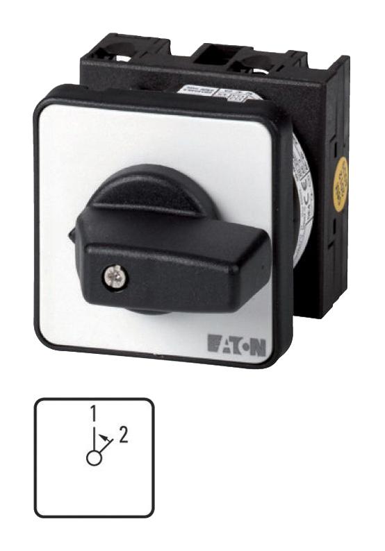 EATON MOELLER T0-1-8295/E Rotary Switch, Changeover, 2 Position, 1 Pole, 45 &deg;, 20 A, 690 V, T0 Series