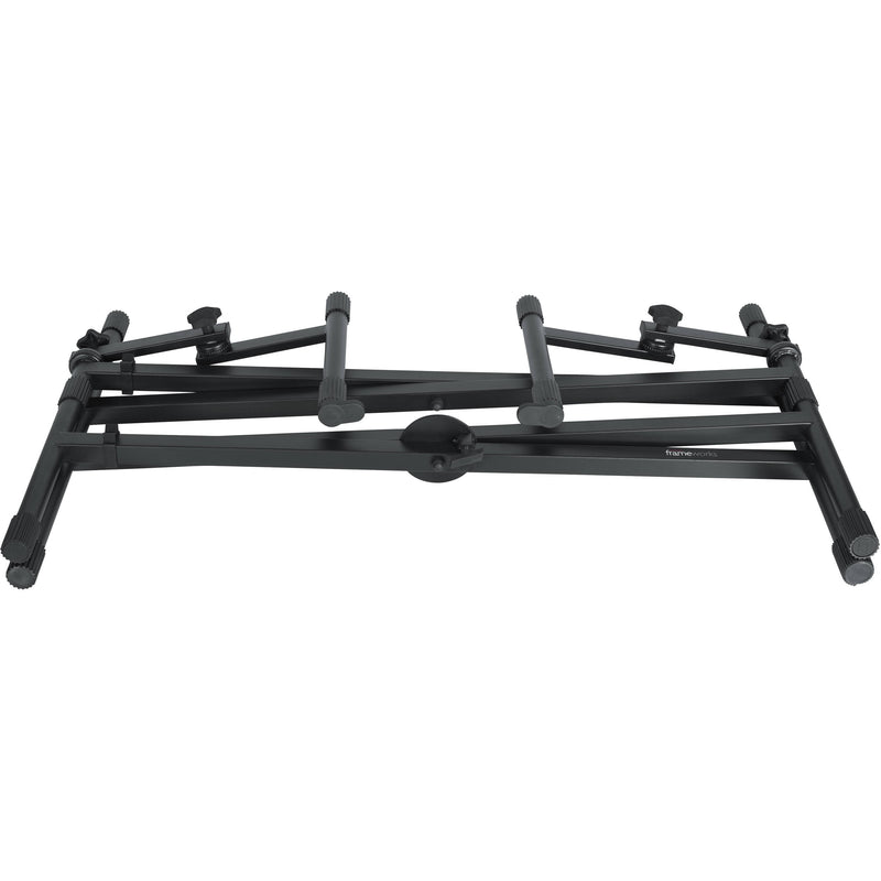 Gator Frameworks Deluxe 2-Tier X-Style Keyboard Stand (Black)