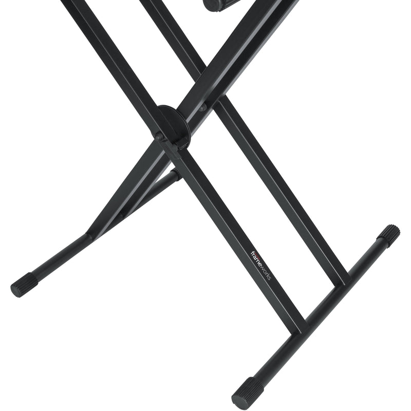 Gator Frameworks Deluxe 2-Tier X-Style Keyboard Stand (Black)