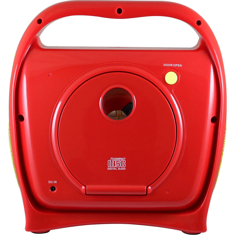 HamiltonBuhl Juke24 Portable Digital Jukebox with CD Player and Karaoke Function (Red and Yellow)