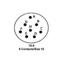 ITT CANNON KPSE08A16-8P Circular Connector, KPS Series, MIL-DTL-26482 Series I, Right Angle Plug, 8 Contacts, Crimp Pin