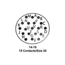 ITT CANNON KPSE06A14-19PY Circular Connector, KPS Series, MIL-DTL-26482 Series I, Straight Plug, 19 Contacts, Crimp Pin