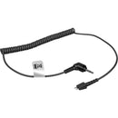 Otto Engineering Replacement Cable for Speaker Microphone Earphone Kits (2.5mm Right-Angle Plug, Coil Cord, 20" Extended)