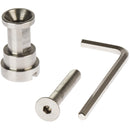 ProMediaGear 5/8" Stainless Steel Light Spigot Adapter with 1/4"-20 Top Mounted Screw