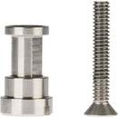 ProMediaGear 5/8" Stainless Steel Light Spigot Adapter with 1/4"-20 Top Mounted Screw