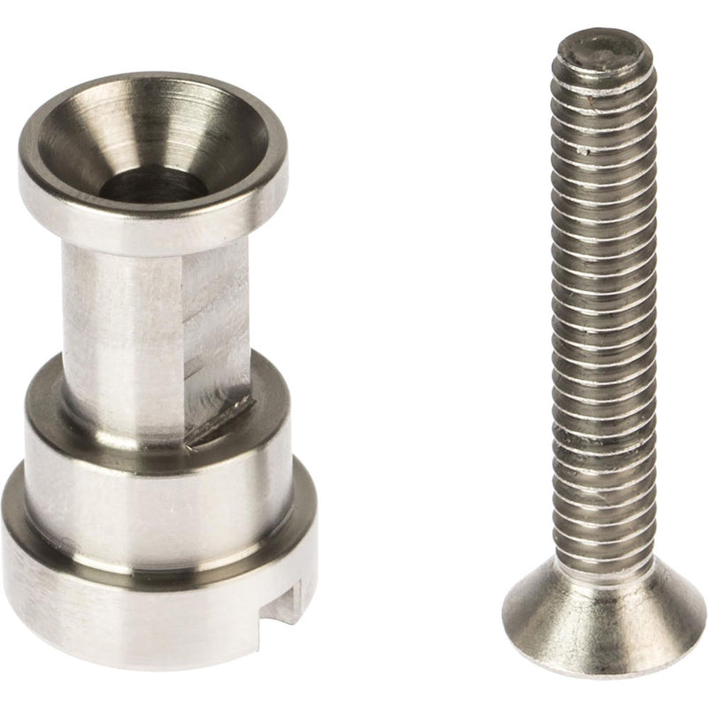 ProMediaGear 5/8" Stainless Steel Light Spigot Adapter with 1/4"-20 Top Mounted Screw