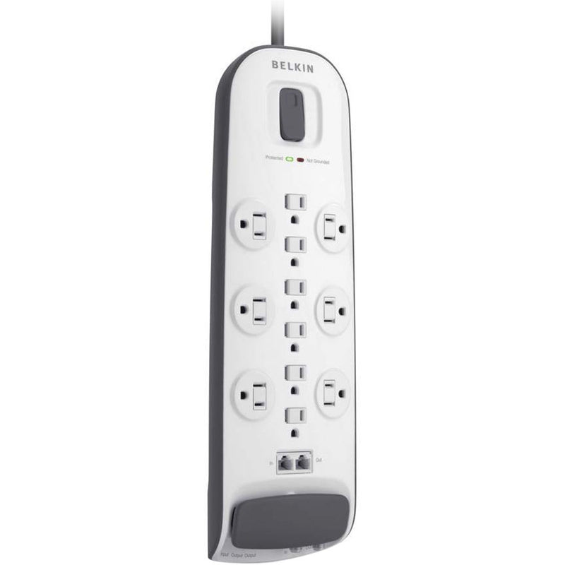Belkin 12-Outlet Surge Protector with Dual RJ11 Ports (8', White)
