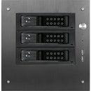 iStarUSA Compact Stylish 3x 3.5" Hotswap Trayless mini-ITX Tower (Black HDD Handles)