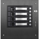 iStarUSA S-35-B4SA Compact Stylish 4x 3.5" Hotswap mini-ITX Tower (Silver HDD Handles)