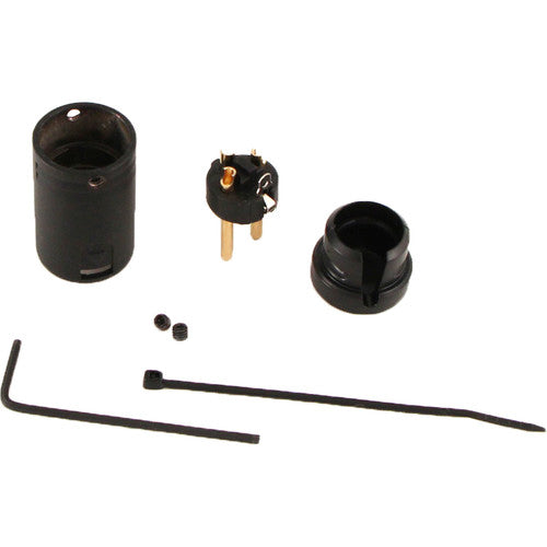 Cable Techniques CT-LPXLR-3M-K Low-Profile XLR 3-Pin Male Connector with Adjustable Side Cable-Exit (Black Cap)