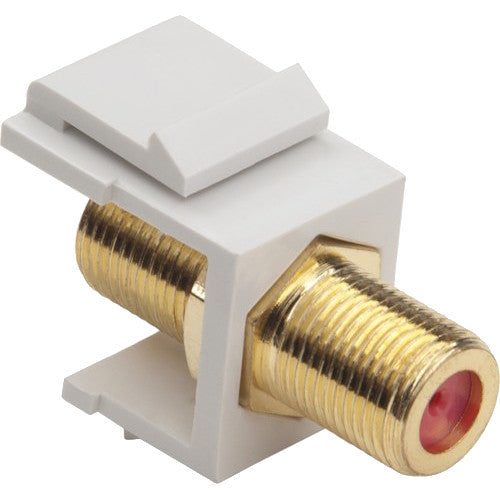 Platinum Tools Keystone F-Type 3 GHz Jack (White, 50-Pack)
