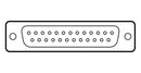 TE CONNECTIVITY - AMP 1658610-2 D Sub Connector, DB25, Standard, Receptacle, AMPLIMITE HDF, 25 Contacts, DB, IDC / IDT