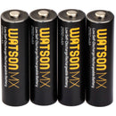 Watson 4-Bay Charger for AA/AAA NiMH Batteries with 4-Pack of MX AA NiMH Rechargeable Batteries Kit