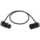 Cable Techniques CT-LPXR-18A Low-Profile 3-Pin Adjustable Angle Cable (Gray Caps)