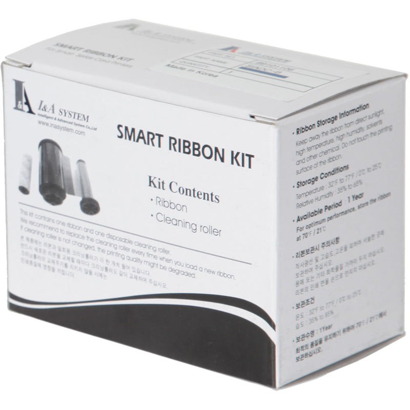 IDP SIADC-P-B Resin Blue Ribbon with Disposable Cleaning Roller for SMART-30S/SMART-50 Printers (1,200 Cards/Roll)