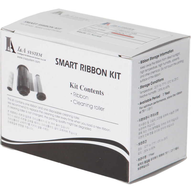 IDP SIADC-P-R Resin Red Ribbon with Disposable Cleaning Roller for SMART-30S/SMART-50 Printers (1,200 Cards/Roll)