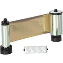 IDP SIADC-P-MG Resin Metallic Gold Ribbon with Disposable Cleaning Roller for SMART-30S/SMART-50 Printers (1,200 Cards/Roll)